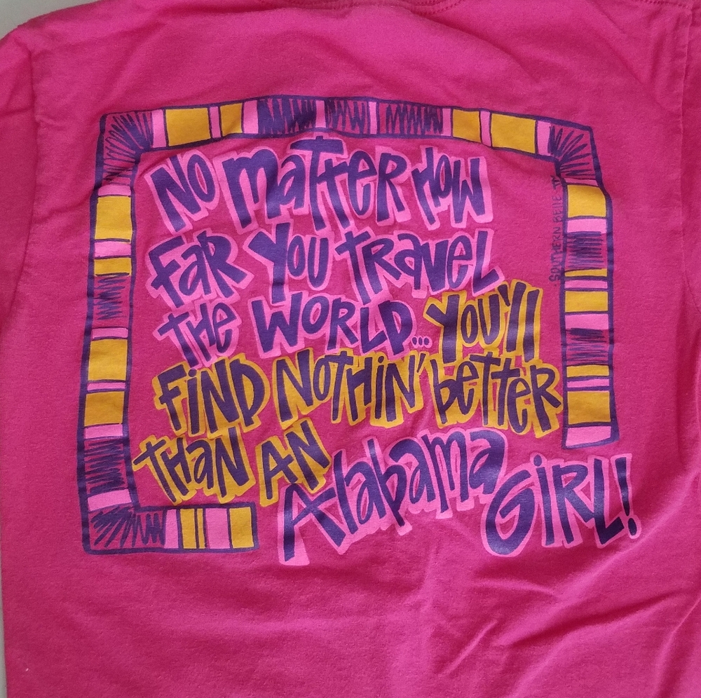 Pink Alabama girl shirt from Southern Belle